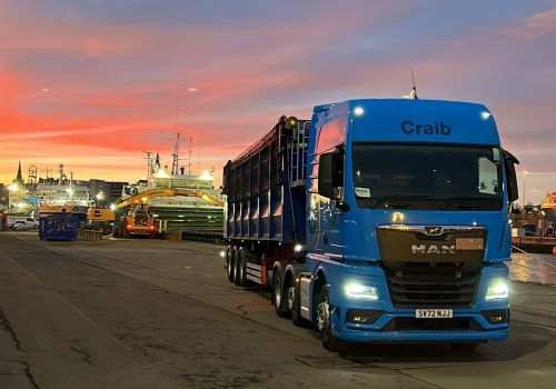 Craib truck at port.