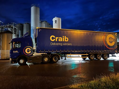 Craib lorry at night.