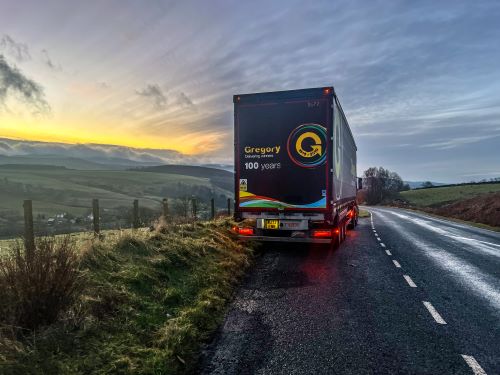 Gregory truck back of trailer.