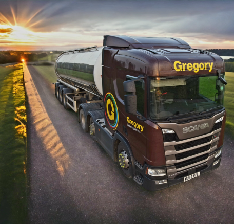 Gregory tanker with sunrise.