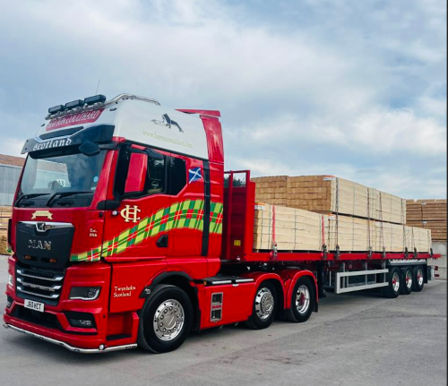 Hayton Coulthard transporting timber.