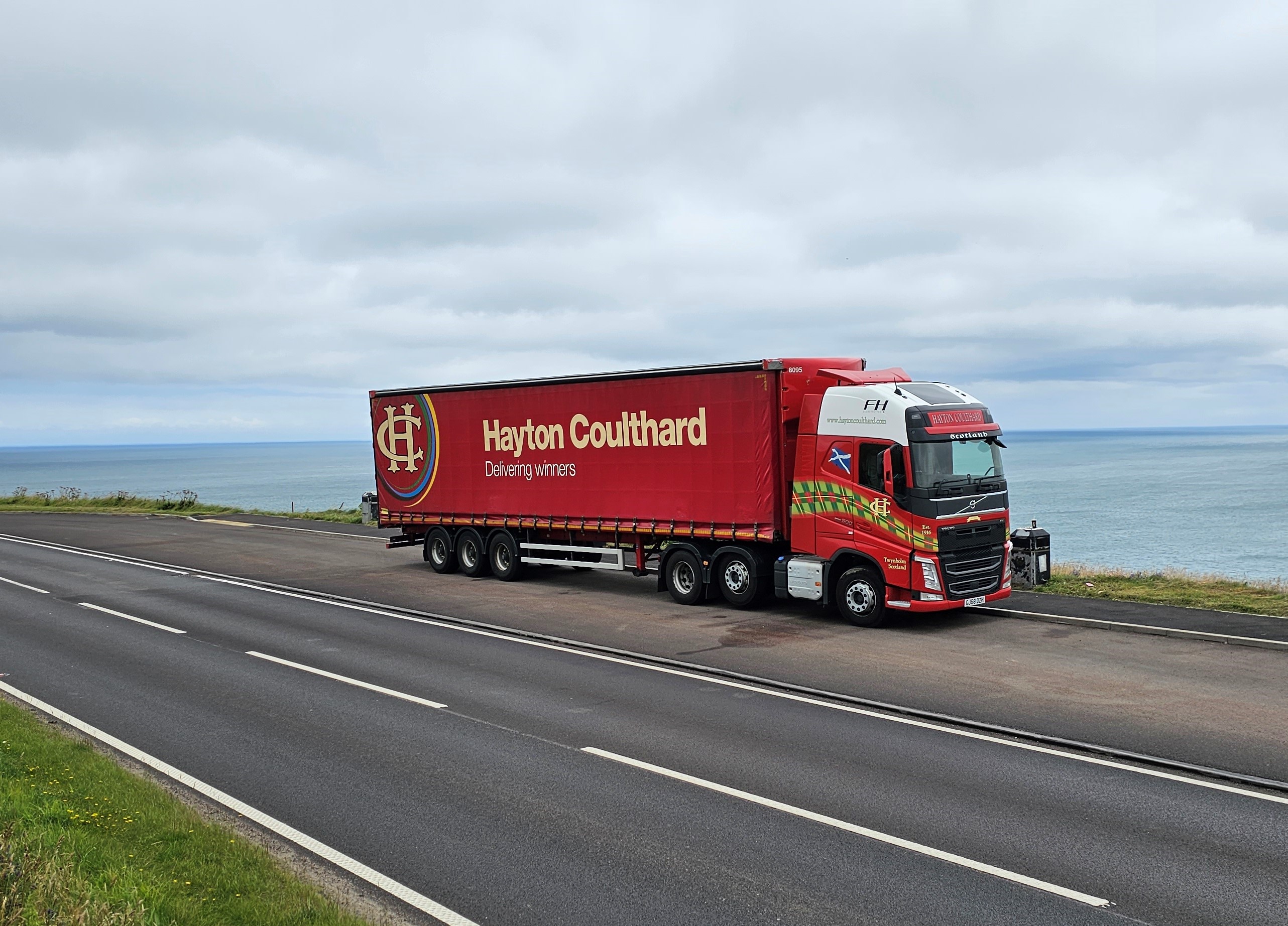 Hayton Coulthard lorry by coast.