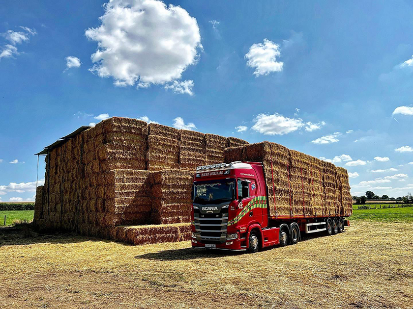 Hayton Coulthard loading straw.