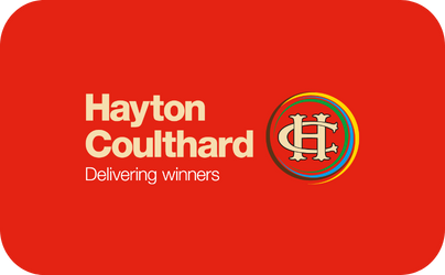 Hayton Coulthard logo on red background.