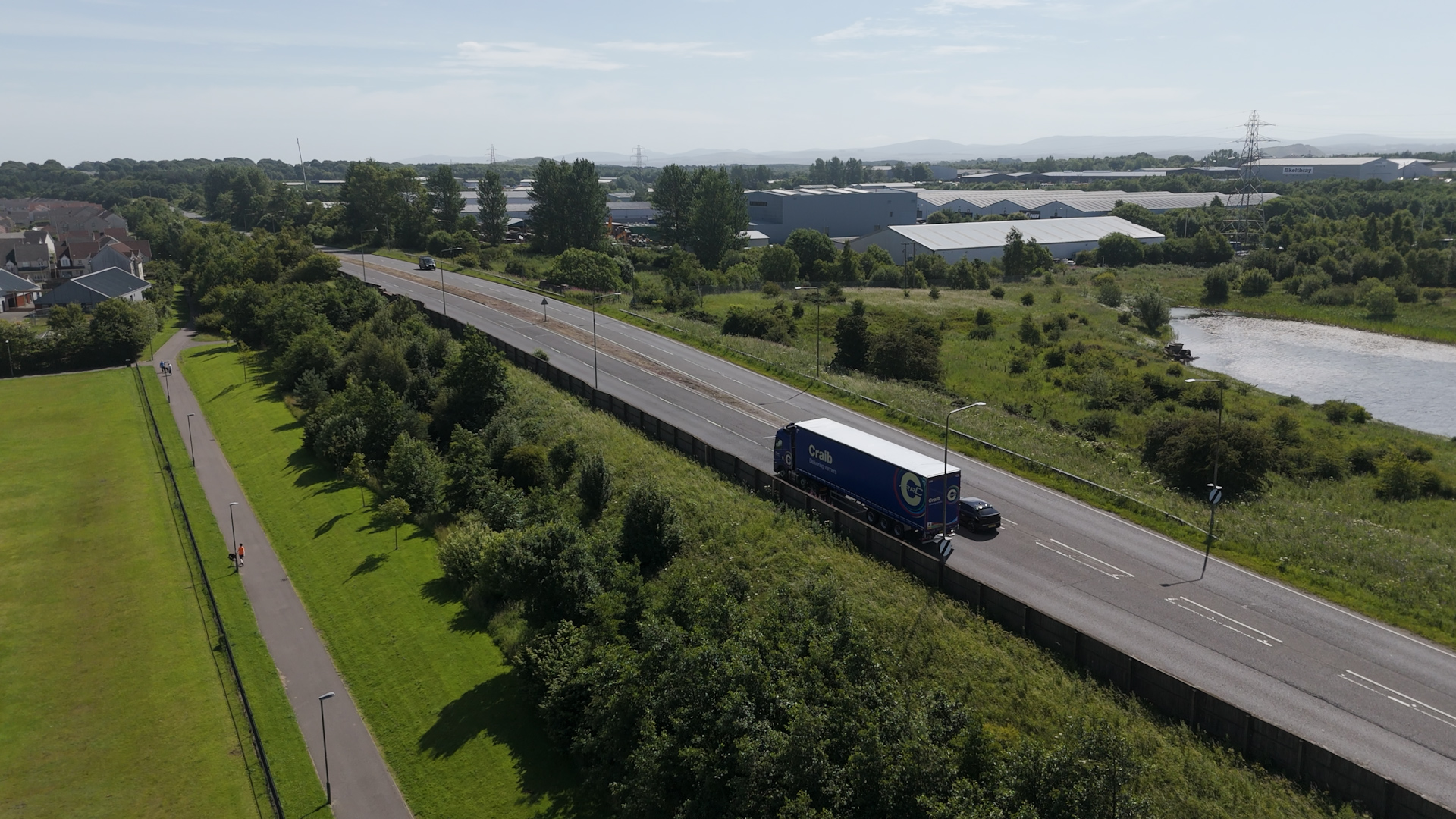 Craib truck on dual carriageway.