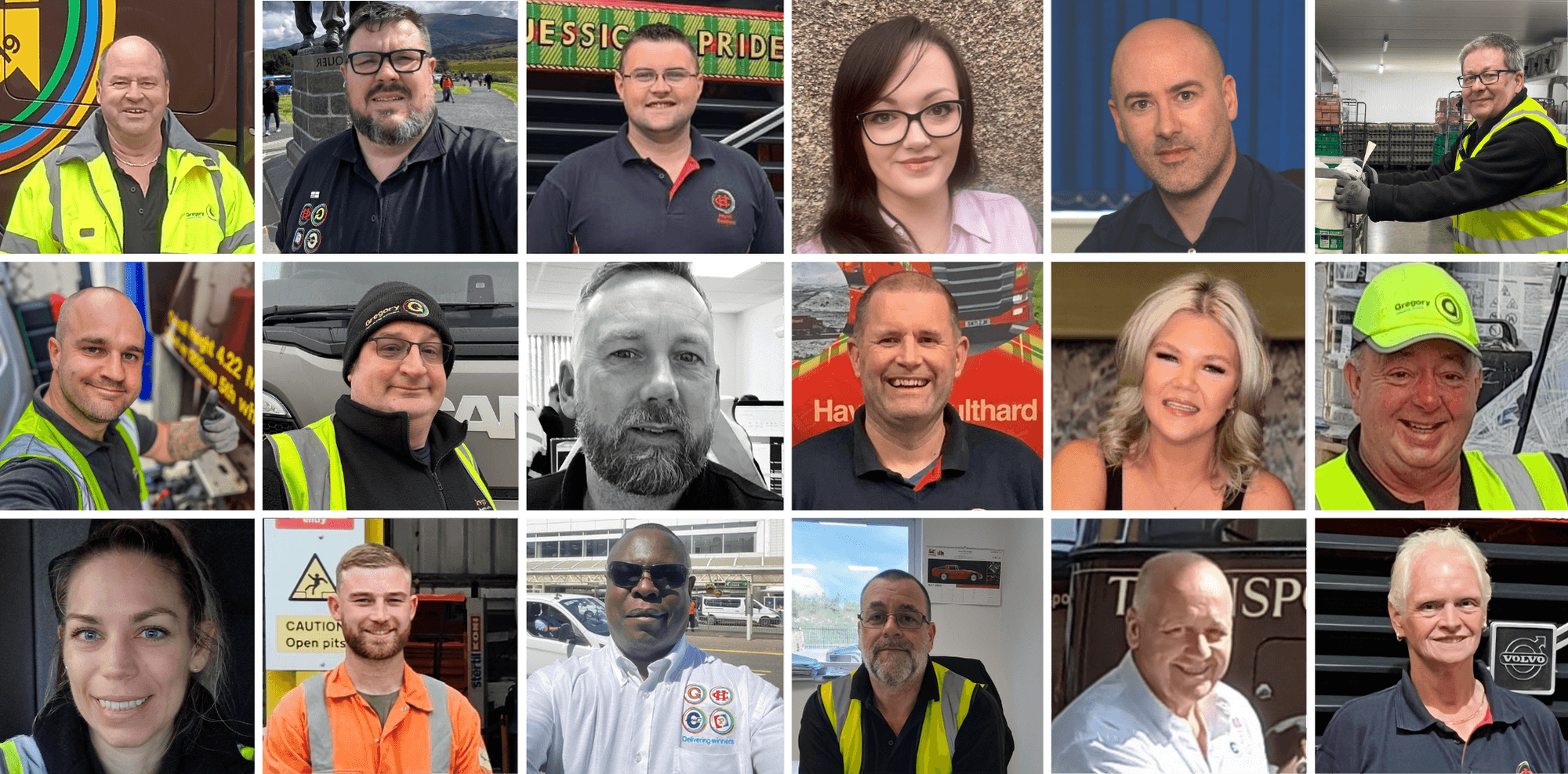 montage of Gregory Group people.