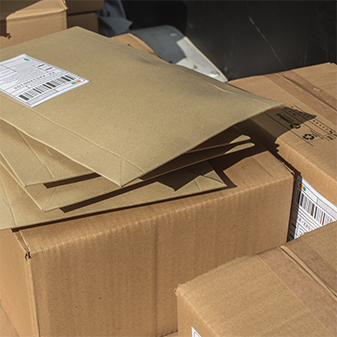 parcels for delivery.